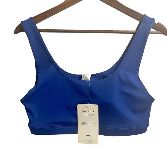 Fabletics Royal Blue “Lola” Sports Bra Sz L NWT - Picture 1 of 8